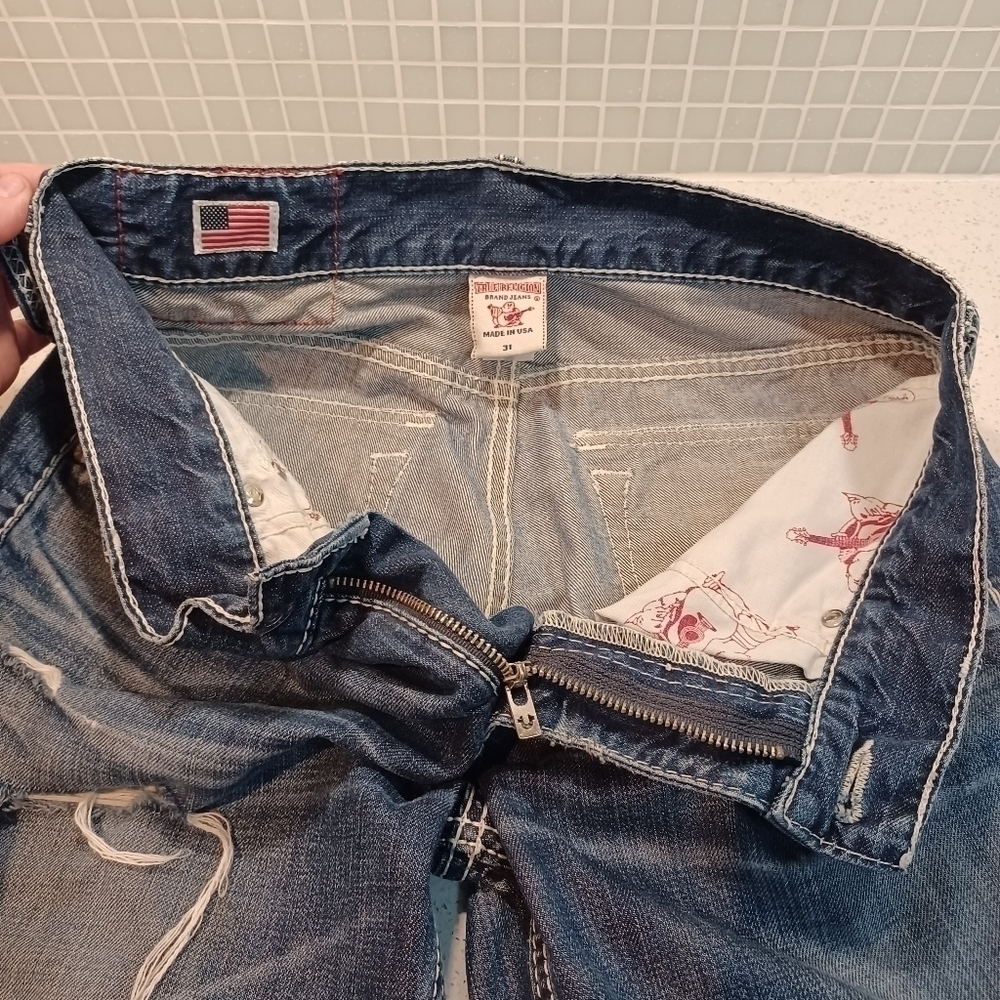 RARE True Religion Ricky boot cut wide straight leg Jeans - Picture 13 of 16